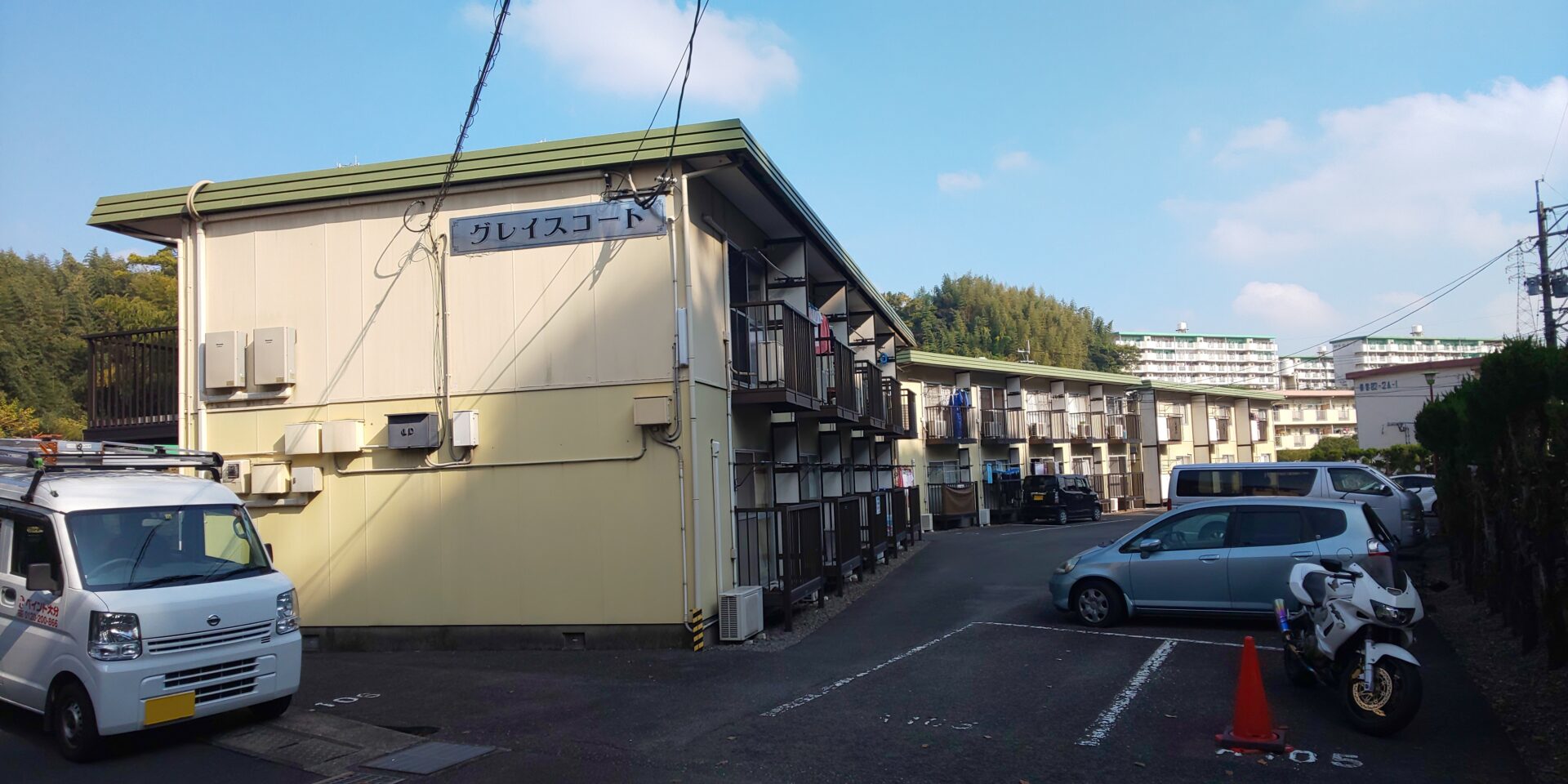 グレイスコートA・B・C棟 屋上・外壁塗装工事 ビフォー