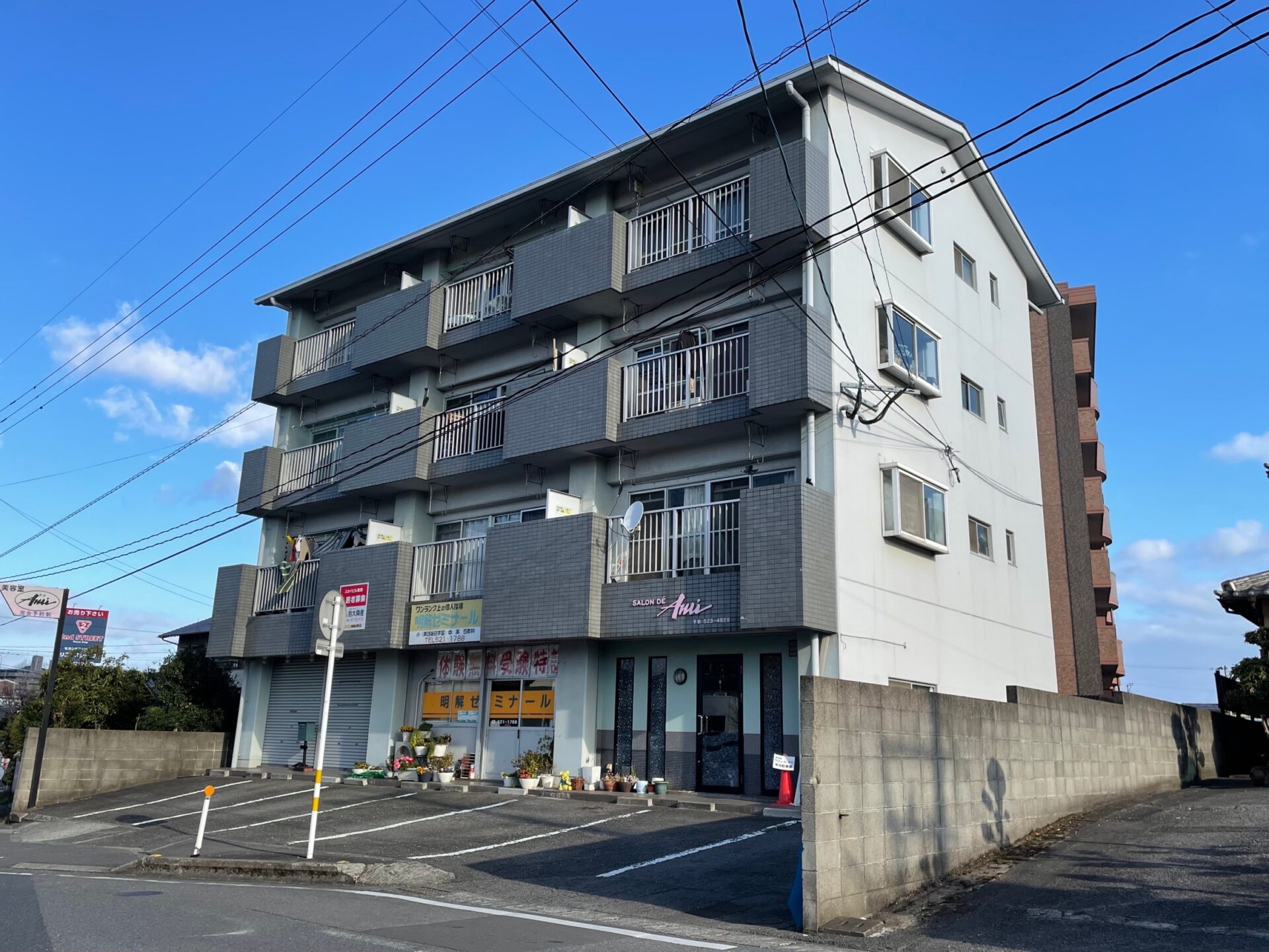 大分市 スカイビル猪野 屋上・外壁塗装工事 ビフォー