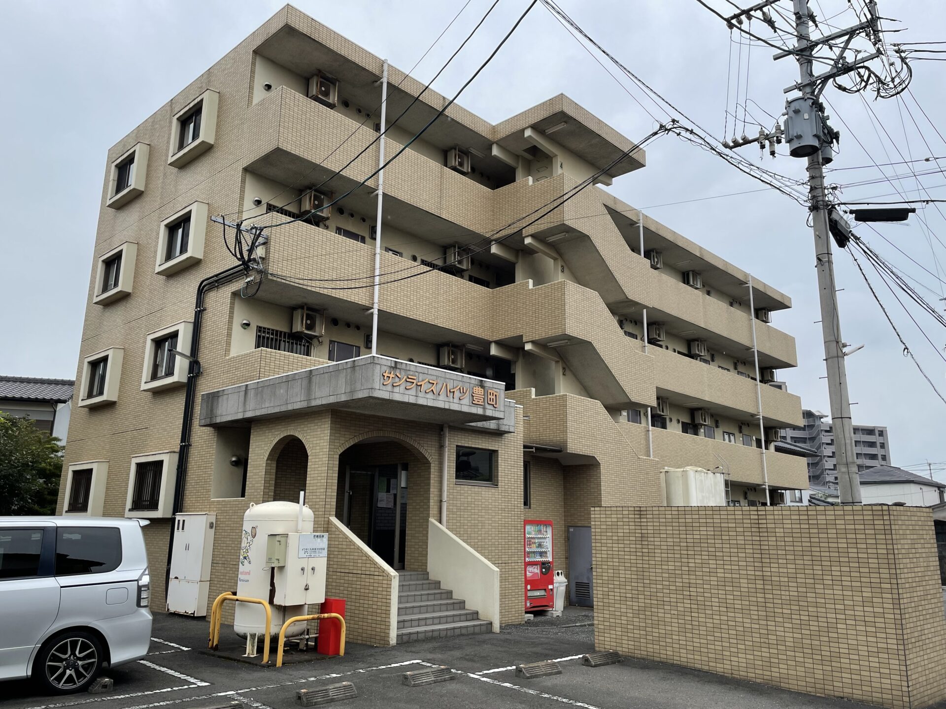 大分市 サンライズハイツ豊町 屋上・外壁塗装工事 ビフォー